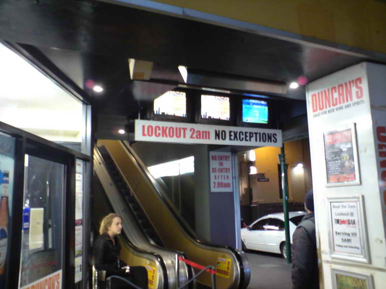 Picture of a Lockout Sign at a venue