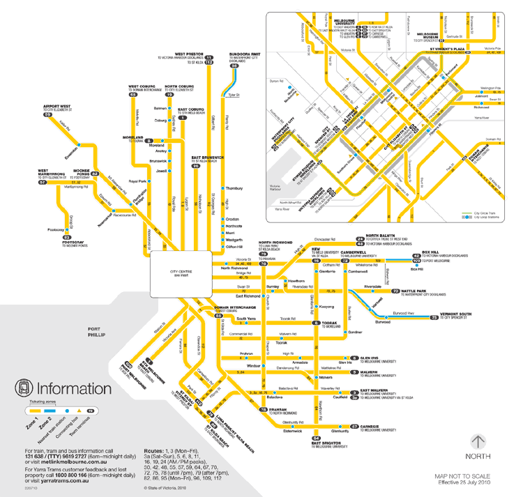 Melbourne Tram Map